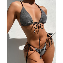 Load image into Gallery viewer, Shiny One Piece Swimsuit Women Swimwear Sexy V Neck High Cut Swimming Suit Female Monokini Bodysuit Beach Bathing Suit Swim
