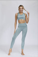 Load image into Gallery viewer, Womens Clothing New Sportswear Yoga Suit Two Piece Legging Set Sports Bra Yoga Pants
