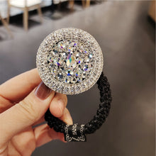 Load image into Gallery viewer, Shiny Crystal Rhinestone Thick Hair Circle Hair Rope Diamond Sweet Head Rope High Elastic Rubber Band Headdress Hair Accessory
