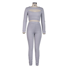 Load image into Gallery viewer, New Style Women&#39;s Long Sleeved Top And Leggings Two Piece Suit
