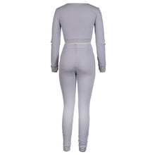 Load image into Gallery viewer, New Style Women&#39;s Long Sleeved Top And Leggings Two Piece Suit
