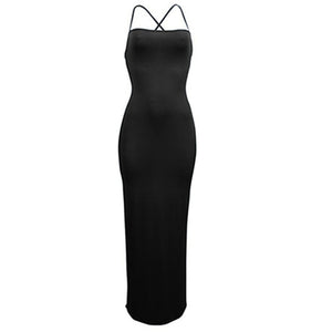 Long Maxi Dress Women Clothes Summer Elegant Backless Bandage Party Dresses Casual Bodycon Dress