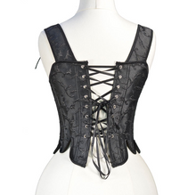 Load image into Gallery viewer, Carved flower petal shaped corset with fishbone crop top
