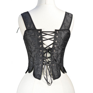 Carved flower petal shaped corset with fishbone crop top