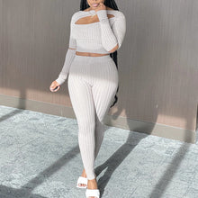 Load image into Gallery viewer, New Style Women&#39;s Long Sleeved Top And Leggings Two Piece Suit
