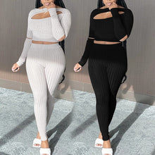 Load image into Gallery viewer, New Style Women&#39;s Long Sleeved Top And Leggings Two Piece Suit
