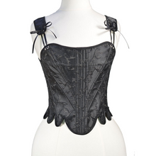 Load image into Gallery viewer, Carved flower petal shaped corset with fishbone crop top
