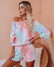 Load image into Gallery viewer, Tie Dye Colorful Print 2 Piece Set Summer Gradient Colored Long Sleeve Tracksuit Streetwear
