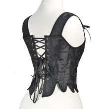 Load image into Gallery viewer, Carved flower petal shaped corset with fishbone crop top
