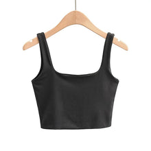 Load image into Gallery viewer, Summer Women Sleeveless Tops Fashion Short Square Collar Tank Tops
