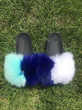 Load image into Gallery viewer, New Arrival Women Real Fur Slippers Luxury Quality Slides Ladies Plush Fluffy Candy Color Fur Flip Flops
