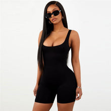 Load image into Gallery viewer, Women Sleeveless Romper Jumpsuit Bodycon Bodysuit Slim Fit Sports Short Pants Clubwear Backless Biker Shorts Playsuit
