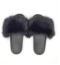 Load image into Gallery viewer, New Arrival Women Real Fur Slippers Luxury Quality Slides Ladies Plush Fluffy Candy Color Fur Flip Flops
