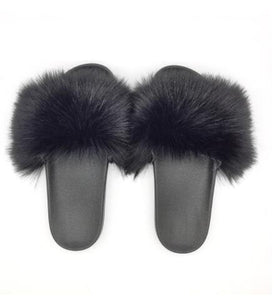 New Arrival Women Real Fur Slippers Luxury Quality Slides Ladies Plush Fluffy Candy Color Fur Flip Flops