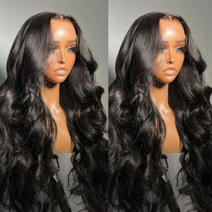 HD Transparent 13X6 Body Wave Lace Front Wig 180% Brazilian Wigs For Women Glueless Pre Plucked 13x4 Human Hair Lace Frontal Wig