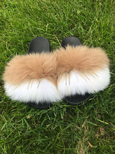 New Arrival Women Real Fur Slippers Luxury Quality Slides Ladies Plush Fluffy Candy Color Fur Flip Flops