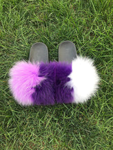 Load image into Gallery viewer, New Arrival Women Real Fur Slippers Luxury Quality Slides Ladies Plush Fluffy Candy Color Fur Flip Flops
