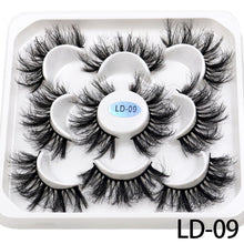 Load image into Gallery viewer, 5 Pairs 25mm 3D Mink Lashes Bulk Volume Fluffy Natural False Eyelashes Thick Dramatic Mink Eyelashes
