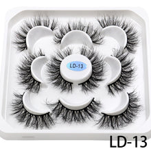 Load image into Gallery viewer, 5 Pairs 25mm 3D Mink Lashes Bulk Volume Fluffy Natural False Eyelashes Thick Dramatic Mink Eyelashes
