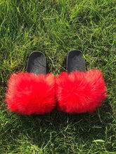 Load image into Gallery viewer, New Arrival Women Real Fur Slippers Luxury Quality Slides Ladies Plush Fluffy Candy Color Fur Flip Flops
