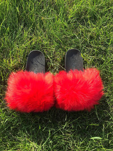 New Arrival Women Real Fur Slippers Luxury Quality Slides Ladies Plush Fluffy Candy Color Fur Flip Flops