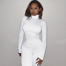 Load image into Gallery viewer, Long Sleeve Solid Turtleneck Skinny Bodycon Jumpsuit Women Fashion Streetwear Casual Romper
