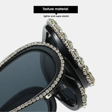 Load image into Gallery viewer, Luxury Oversized Mirror Coating Women Goggle Sunglasses Uv400 Large Frame Rhinestone Sunglasses Personality Hip Hop Sunglasses
