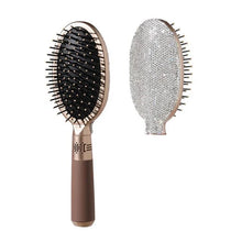 Load image into Gallery viewer, Luxury Rhinestone Comb Portable Travel Massage Hair Comb Anti-static Detangling Hairbrush Hairdressing Styling Beauty Tool Decor
