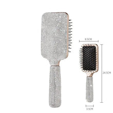 Load image into Gallery viewer, Luxury Rhinestone Comb Portable Travel Massage Hair Comb Anti-static Detangling Hairbrush Hairdressing Styling Beauty Tool Decor
