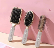 Load image into Gallery viewer, Luxury Rhinestone Comb Portable Travel Massage Hair Comb Anti-static Detangling Hairbrush Hairdressing Styling Beauty Tool Decor
