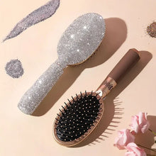 Load image into Gallery viewer, Luxury Rhinestone Comb Portable Travel Massage Hair Comb Anti-static Detangling Hairbrush Hairdressing Styling Beauty Tool Decor
