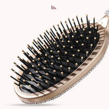 Load image into Gallery viewer, Luxury Rhinestone Comb Portable Travel Massage Hair Comb Anti-static Detangling Hairbrush Hairdressing Styling Beauty Tool Decor
