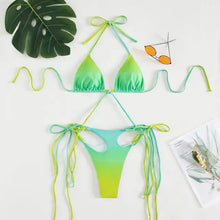 Load image into Gallery viewer, Miami Style Bathing Suit Sexy Bandage Swimsuit Two Piece Swimwear Women 2024 New Micro Bikini Push Up Biquini Beachwear Swim Wear
