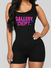 Load image into Gallery viewer, Gallery Dept Inspired Summer Basic One Piece Letter Print Cami Romper Sleeveless Stretchy Female Streetwear
