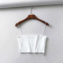 Load image into Gallery viewer, Summer Women&#39;s Crop Top Elastic Cotton Sleeveless Short Tank Top
