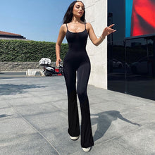 Load image into Gallery viewer, Casual Jumpsuits Solid Black Sleeveless Streetwear Chic Rompers for Women
