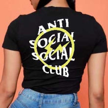 Load image into Gallery viewer, Anti Social Social Club Inspired Letter Print T-shirt Crew Neck Short Sleeve Short Top For Women Casual Fashion Tees
