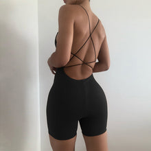 Load image into Gallery viewer, NEW STYLE ROMPER SEXY CROSS TIE BACK SLEEVELESS WOMAN STRAPPY JUMPSUIT COOL GIRL STREETWEAR OUTFIT ROMPERS
