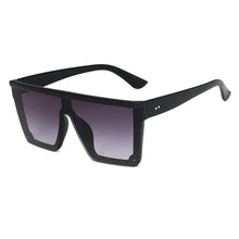 Load image into Gallery viewer, Flat Top Classic Square Sunglasses Woman Brand Designer Purple Mirror Coating Shades UV400
