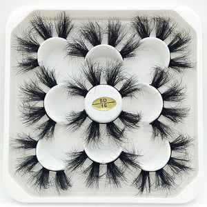 5 Pairs 25mm 3D Mink Lashes Bulk Volume Fluffy Natural False Eyelashes Thick Dramatic Mink Eyelashes