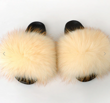 Load image into Gallery viewer, Fur Slippers For Women Fluffy Fuzzy Flat Slides Fashion Sandals Flip Flops
