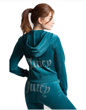 Load image into Gallery viewer, Juicy Couture TrackSuit Hoodies Velvet Zipper Sweatshirt And Pants Set
