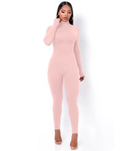 Load image into Gallery viewer, Long Sleeve Solid Turtleneck Skinny Bodycon Jumpsuit Women Fashion Streetwear Casual Romper
