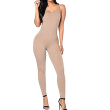 Load image into Gallery viewer, Summer Sleeveless Backless Romper Long Pant Playsuit High Elastic Casual Jumpsuit Women Bodycon Bodysuit Casual
