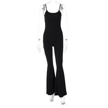 Load image into Gallery viewer, Casual Jumpsuits Solid Black Sleeveless Streetwear Chic Rompers for Women
