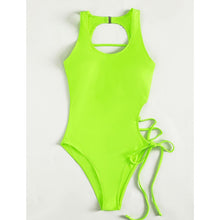 Load image into Gallery viewer, Women Swimwear One Piece Swimsuit Monokini Bathing Suit Lace up Fit
