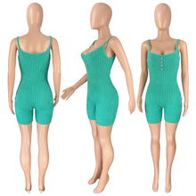 Load image into Gallery viewer, Summer Knit Stretchy Jumpsuit Women Clothing Bodysuit Romper Body Jumpsuits Shorts
