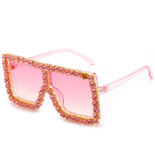 Load image into Gallery viewer, Sunglasses Women Oversized Square Diamond Fashion Rhinestone Sun Glasses Lady Luxury Brand Designer Eyewear UV400 Unisex
