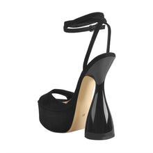 Load image into Gallery viewer, Women Peep Toe Black Platform Ankle Strap High Heel Shoes Party Dress Sexy Platform Sandals
