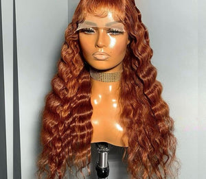 Brazilian Light Brown Remy Deep Wave Ombre Human Hair Wig